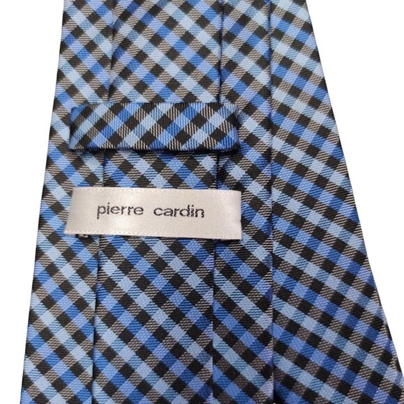 Pierre Cardin Black and Blue Tie - Picture 5 of 7